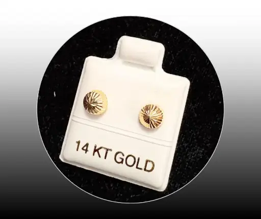 Broquel_Oro 14K_Hongo lineal