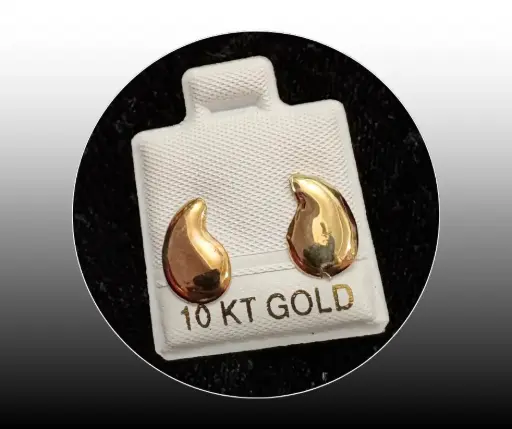 Broquel_Oro 10K_ Gota plana