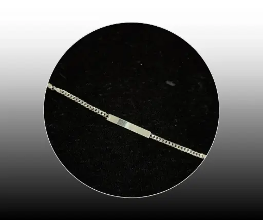 Pulso con placa_Cubano Lisa_4 mm