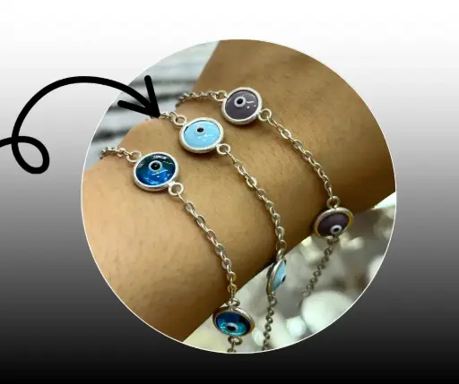 Pulsera_ Ojo turco azul cielo 17cm