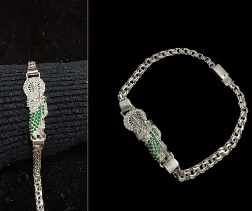 Pulso tejido chino San Judas Tadeo manto verde