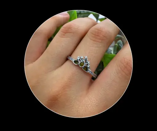 Anillo pandora_ disney princess_circonia incrustada_Verde