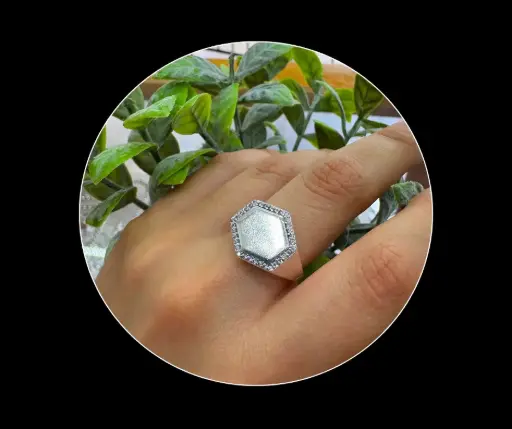 Anillo Chunky Hexágono 