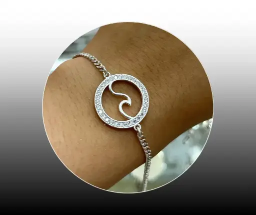 Pulsera_ Ola del océano 19 cm